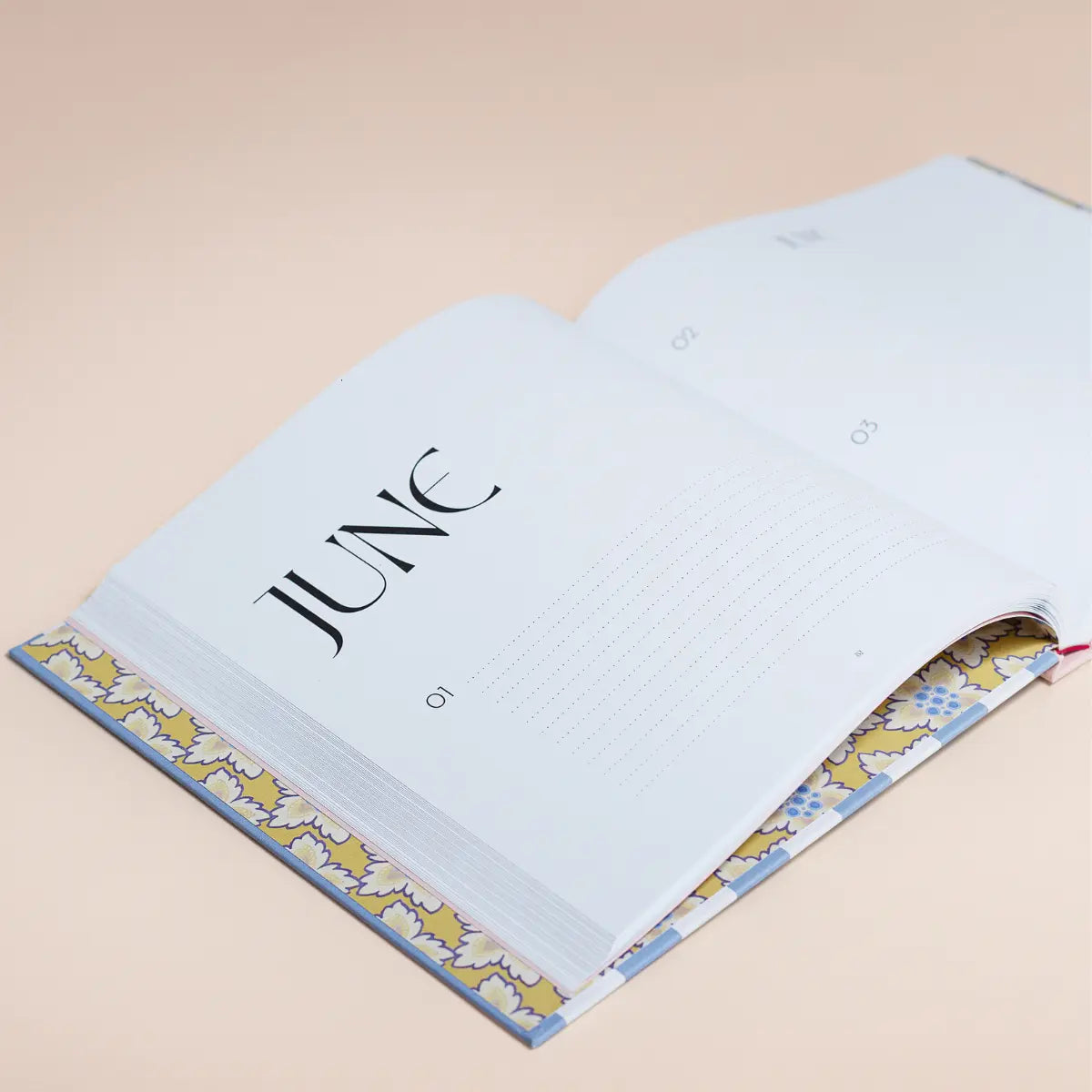 Book of Special Days Classic Stripe open showing June page and premium paper
