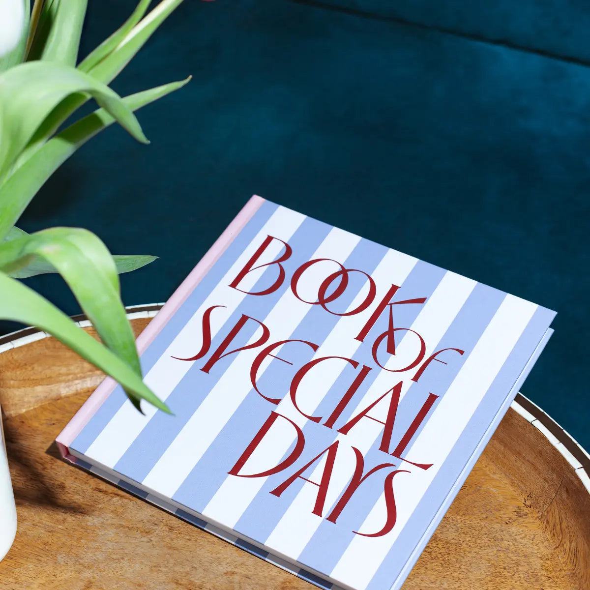Book of Special Days Classic Stripe – keepsake memory book with blue and white striped cover